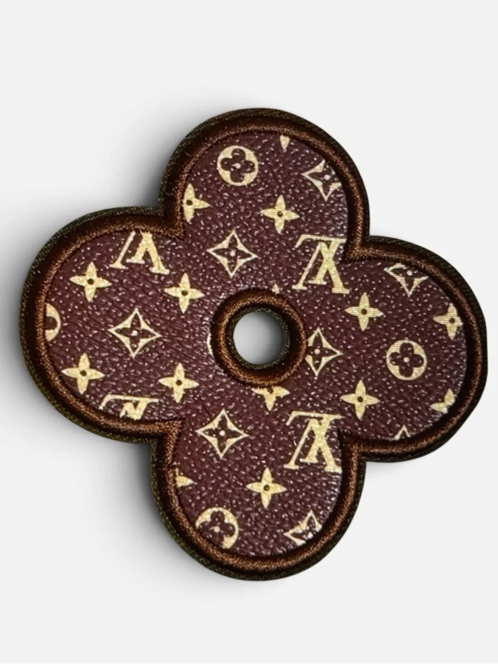 Iron on/ sew on fashion Brown and Gold Monogram Patch Set nwot set of 4